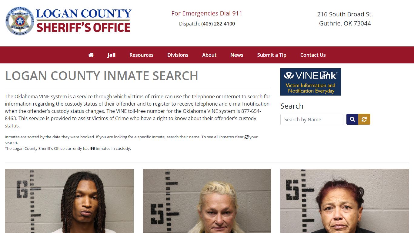 Inmate Search - Logan County Sheriff's Office